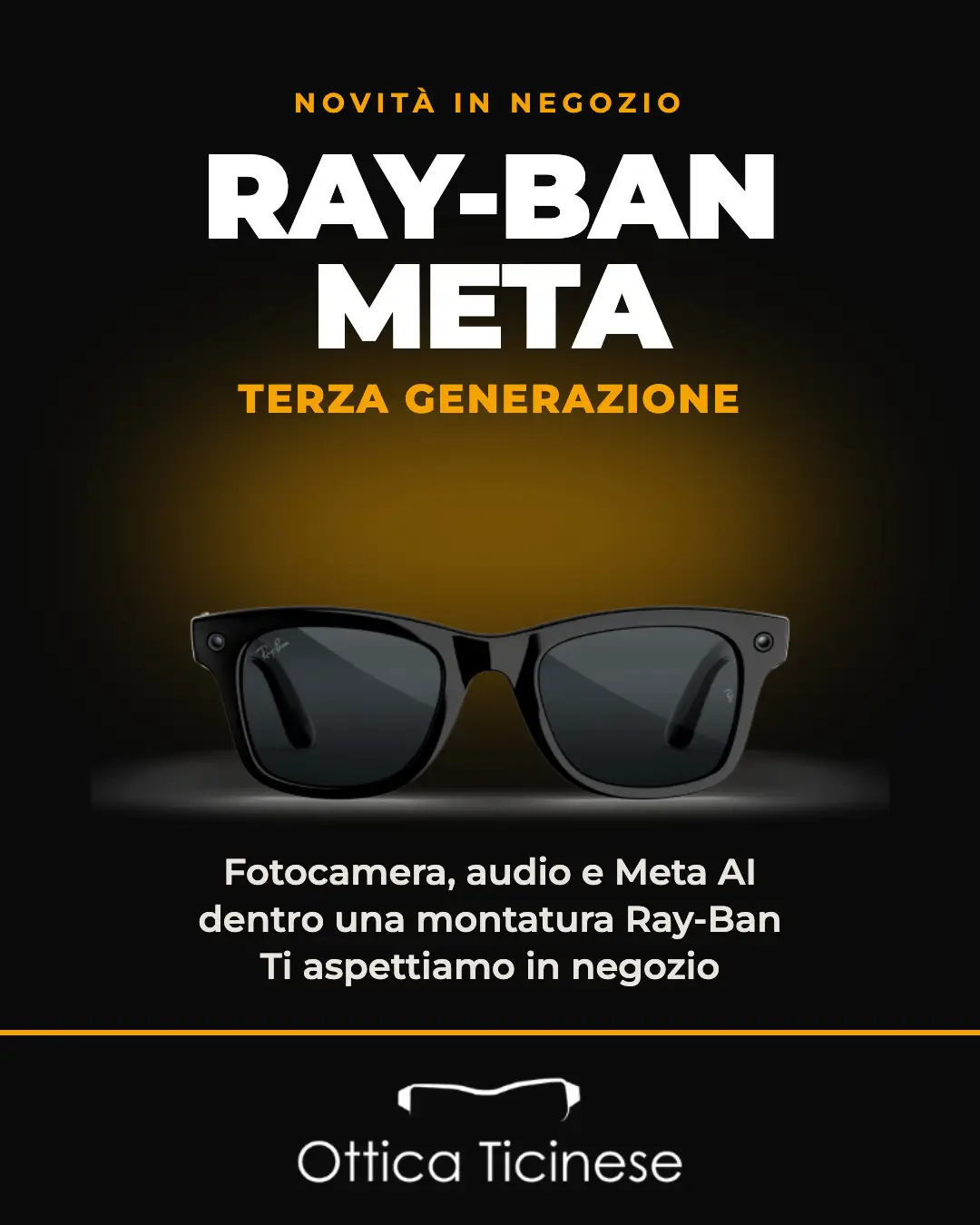 Ray-Ban Meta terza generazione disponibili da Ottica Ticinese